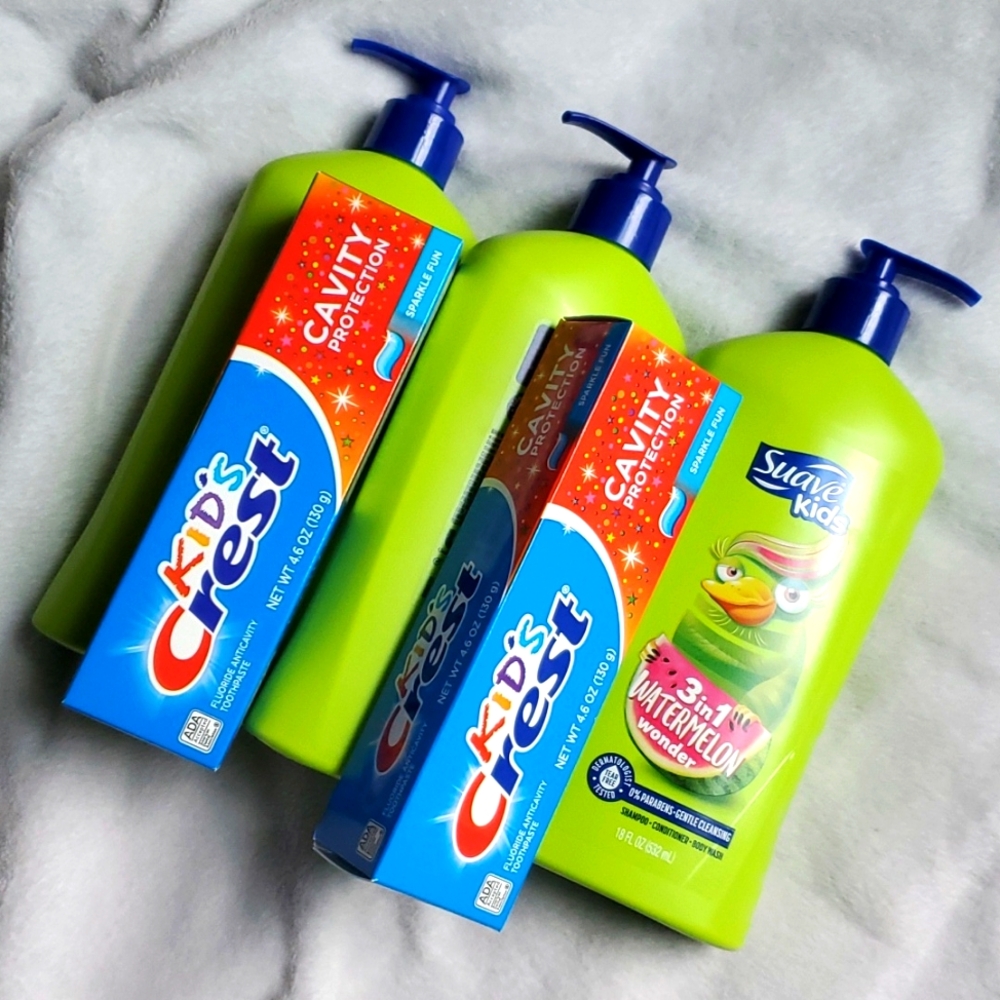 New Crest & Suave Kids Watermelon Wonder 3-in-1 Shampoo, Conditioner, Body Was…